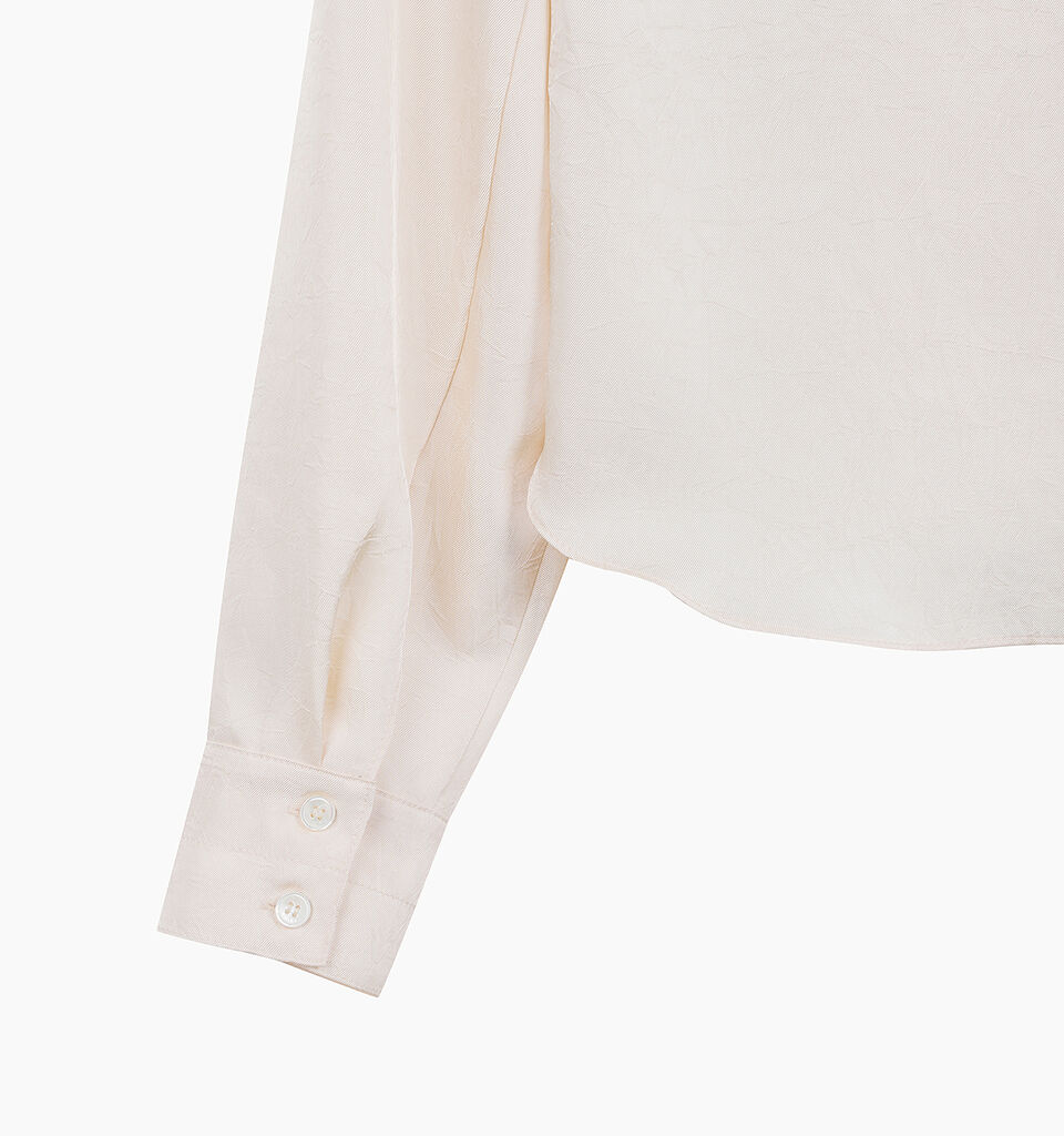 Camicia crema in satin - sisley k camicie - Bianco Panna | Sisley K image number 5